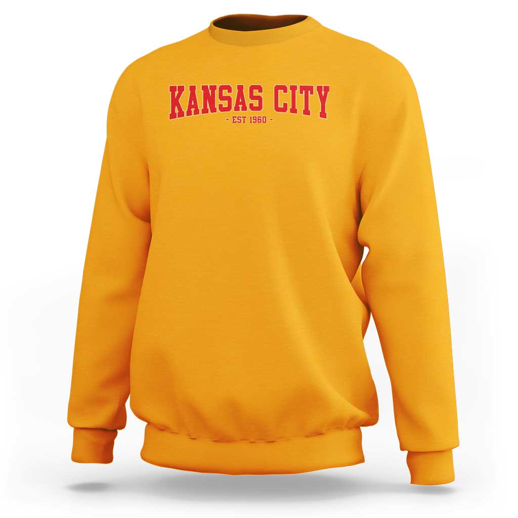 Kansas City Sweatshirt Retro Style 90s Vintage Unisex Varisty - Wonder Print Shop