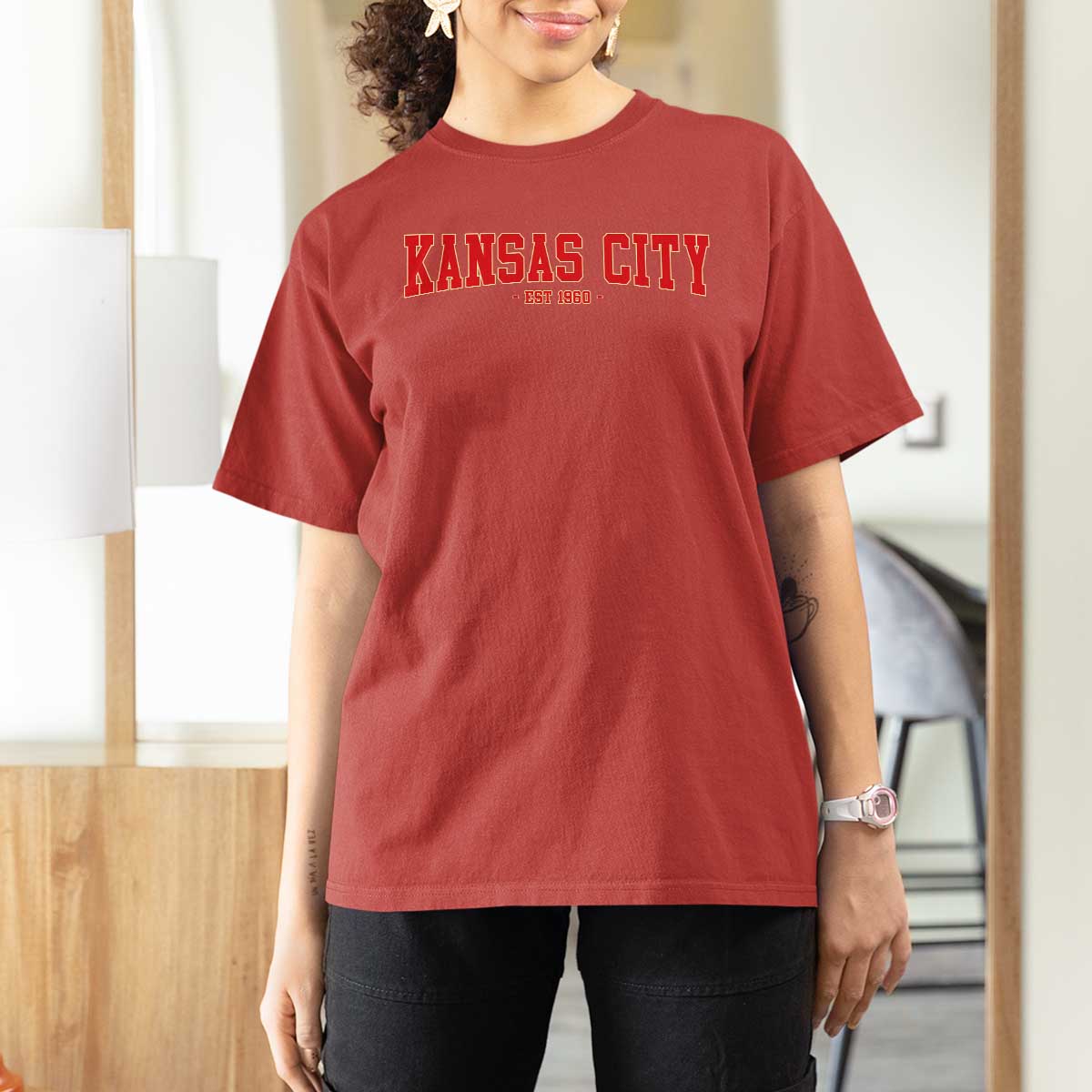 Kansas City T Shirt For Women Retro Style 90s Vintage Unisex Varisty - Wonder Print Shop