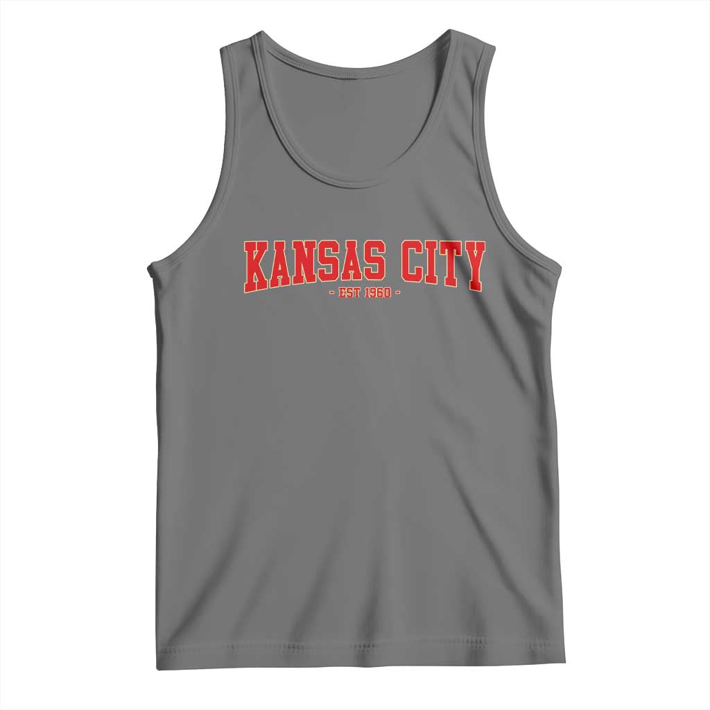 Kansas City Tank Top Retro Style 90s Vintage Unisex Varisty - Wonder Print Shop