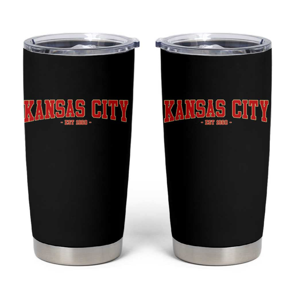 Kansas City Tumbler Cup Retro Style 90s Vintage Unisex Varisty - Wonder Print Shop