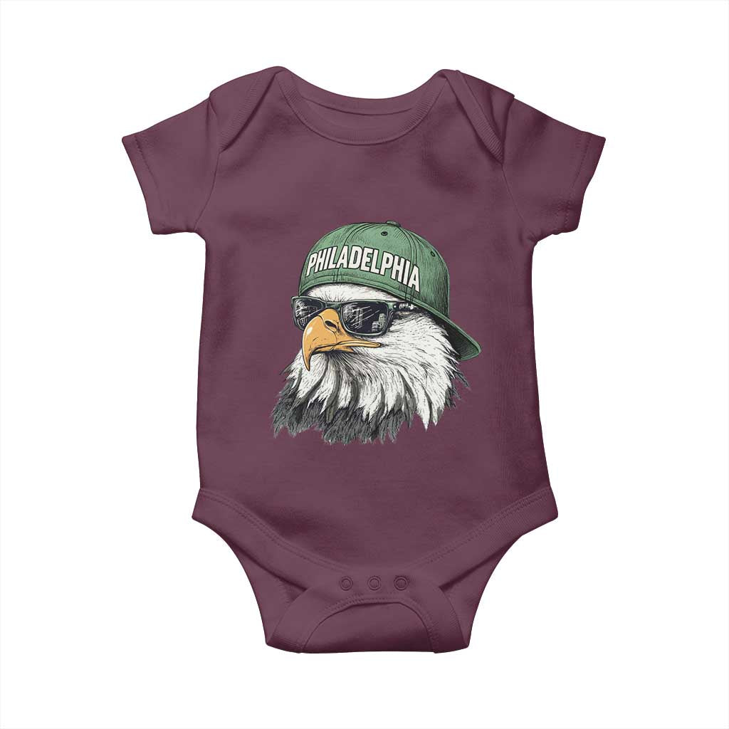 Philadelphia Fan Baby Onesie Retro Eagle Sports Fan - Wonder Print Shop