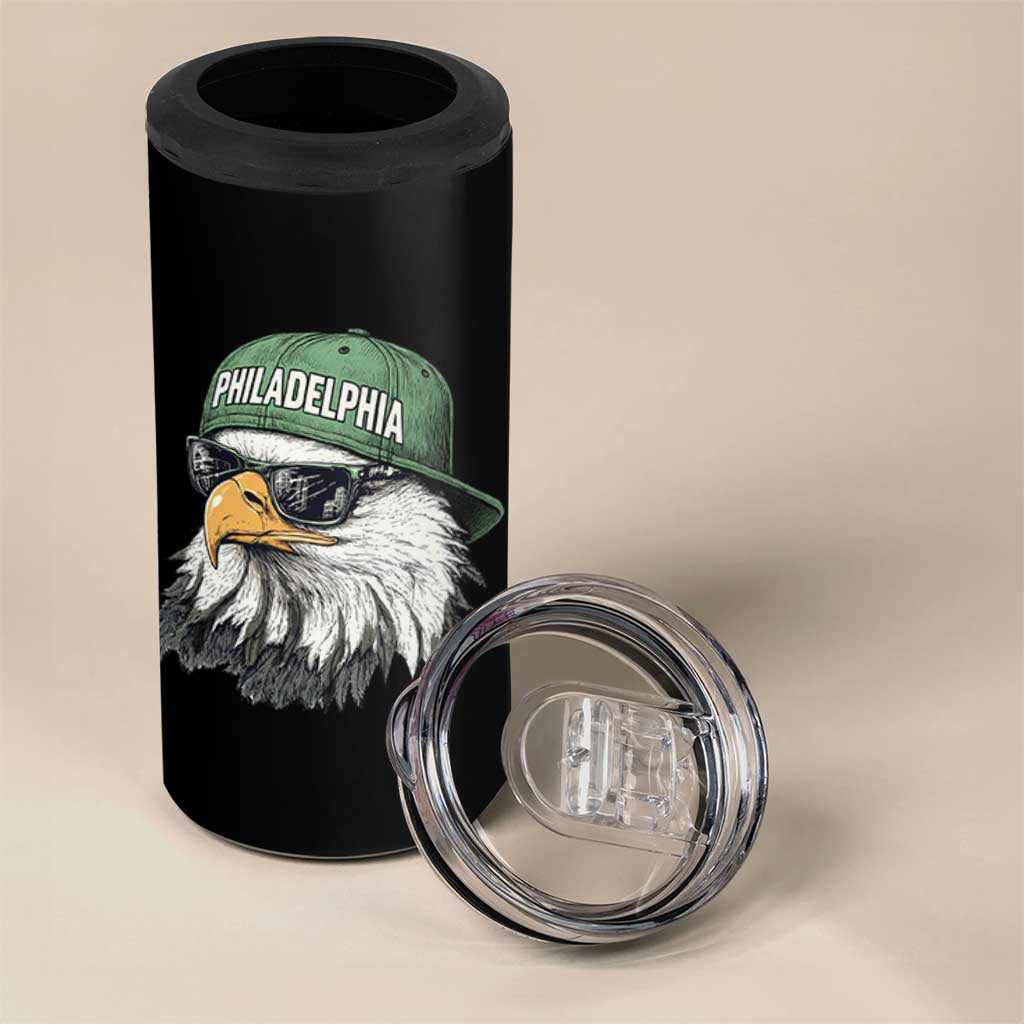 Philadelphia Fan 4 in 1 Can Cooler Tumbler Retro Eagle Sports Fan - Wonder Print Shop
