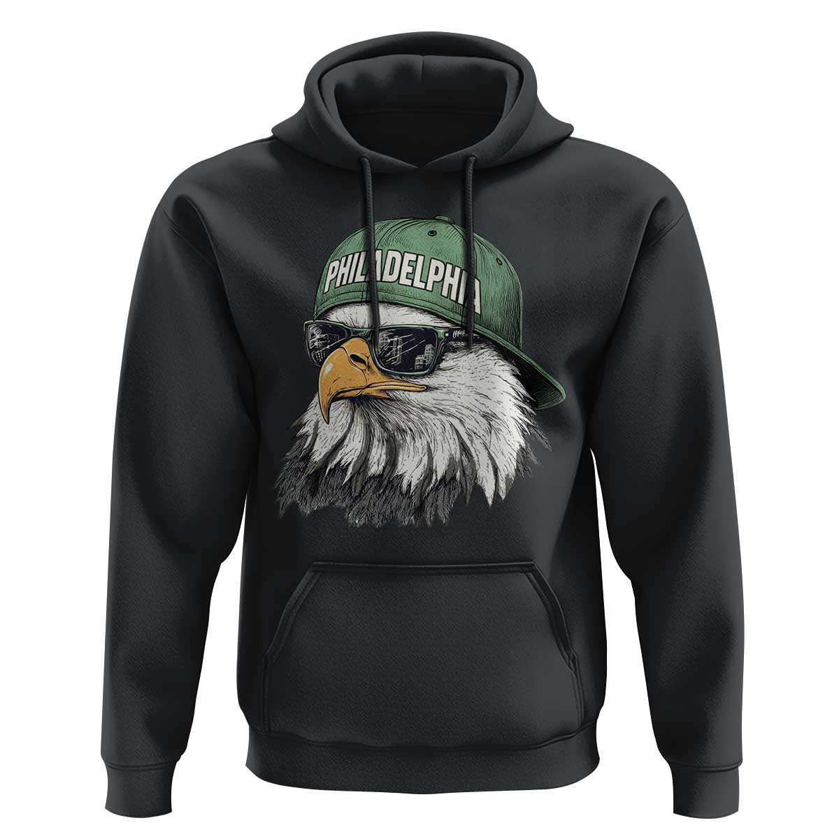 Philadelphia Fan Hoodie Retro Eagle Sports Fan - Wonder Print Shop