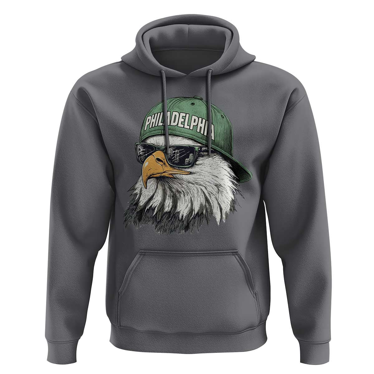 Philadelphia Fan Hoodie Retro Eagle Sports Fan - Wonder Print Shop