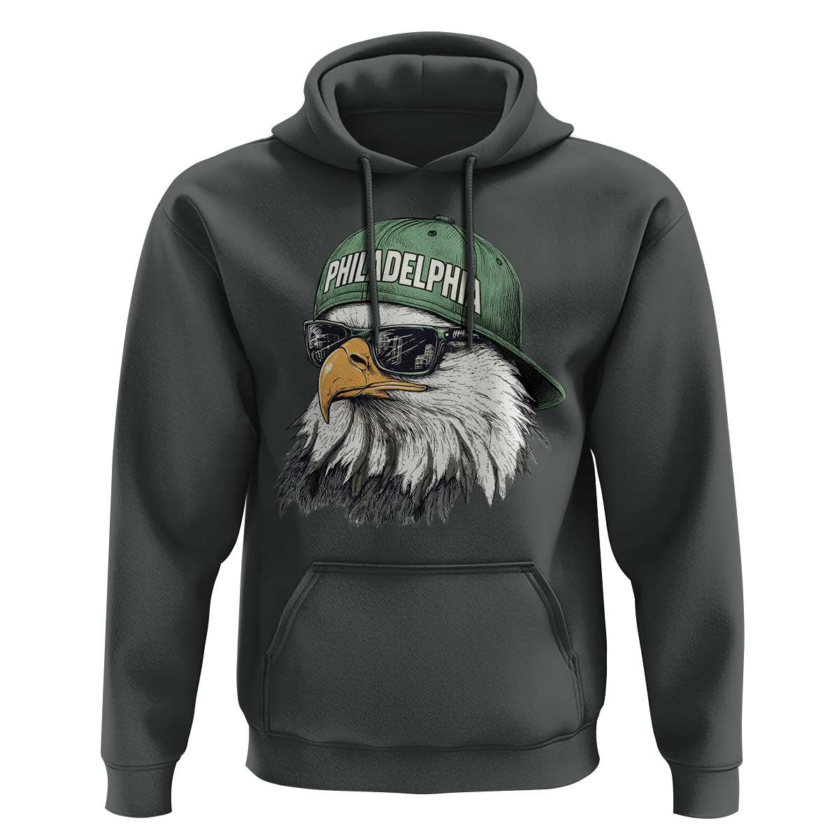 Philadelphia Fan Hoodie Retro Eagle Sports Fan - Wonder Print Shop