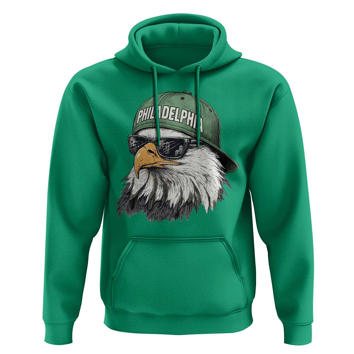 Philadelphia Fan Hoodie Retro Eagle Sports Fan - Wonder Print Shop
