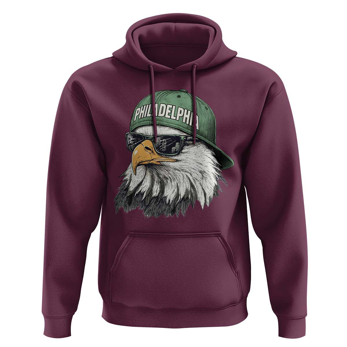 Philadelphia Fan Hoodie Retro Eagle Sports Fan - Wonder Print Shop