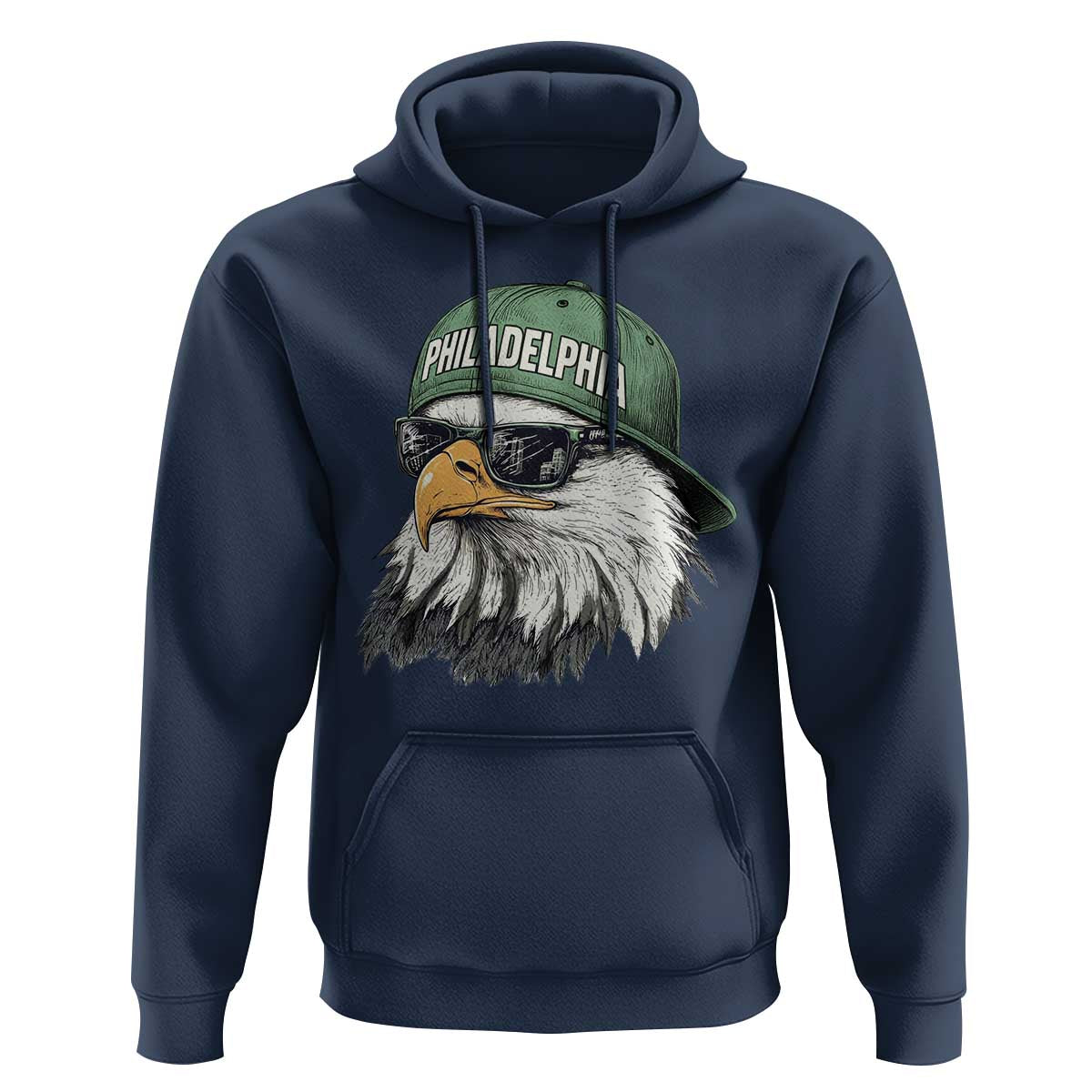 Philadelphia Fan Hoodie Retro Eagle Sports Fan - Wonder Print Shop