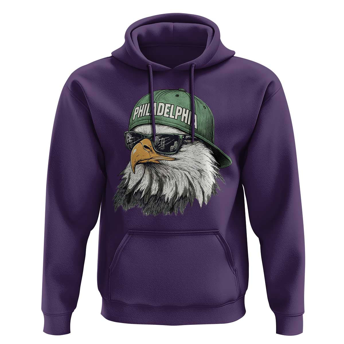 Philadelphia Fan Hoodie Retro Eagle Sports Fan - Wonder Print Shop