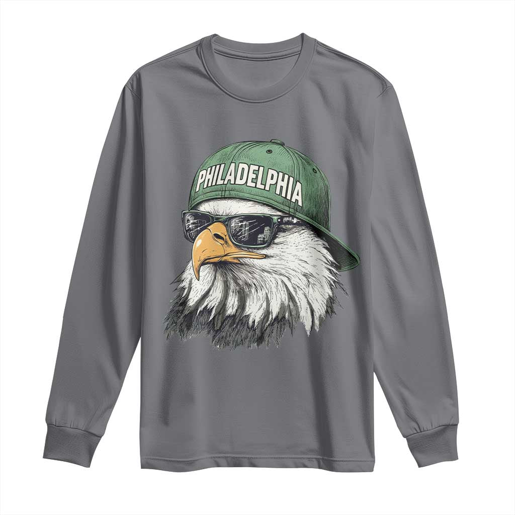 Philadelphia Fan Long Sleeve Shirt Retro Eagle Sports Fan - Wonder Print Shop
