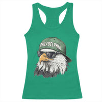 Philadelphia Fan Racerback Tank Top Retro Eagle Sports Fan - Wonder Print Shop