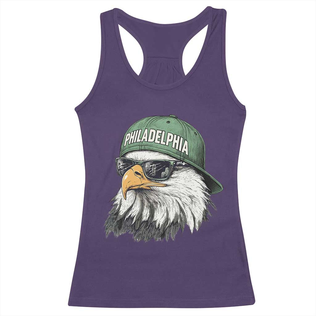 Philadelphia Fan Racerback Tank Top Retro Eagle Sports Fan - Wonder Print Shop
