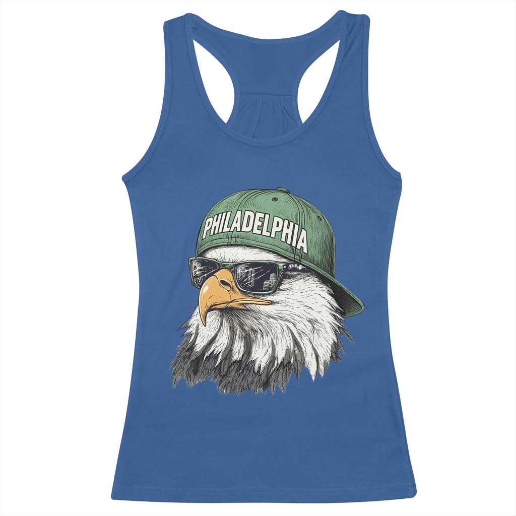 Philadelphia Fan Racerback Tank Top Retro Eagle Sports Fan - Wonder Print Shop