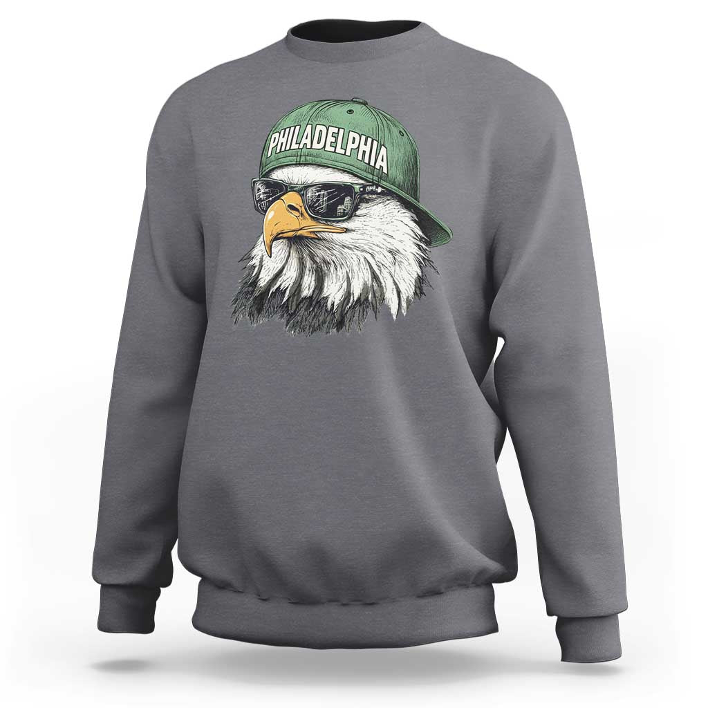 Philadelphia Fan Sweatshirt Retro Eagle Sports Fan - Wonder Print Shop