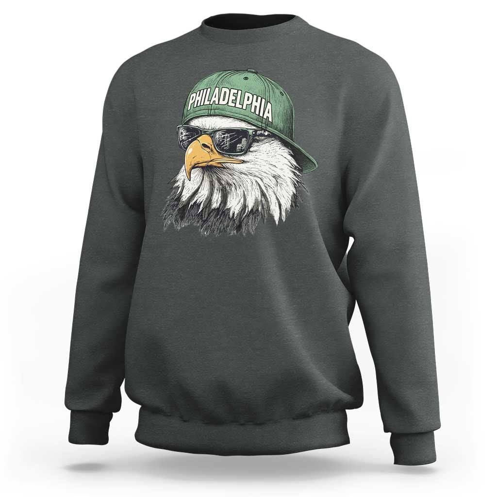 Philadelphia Fan Sweatshirt Retro Eagle Sports Fan - Wonder Print Shop