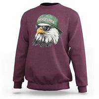 Philadelphia Fan Sweatshirt Retro Eagle Sports Fan - Wonder Print Shop