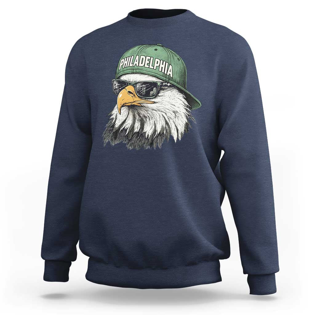 Philadelphia Fan Sweatshirt Retro Eagle Sports Fan - Wonder Print Shop