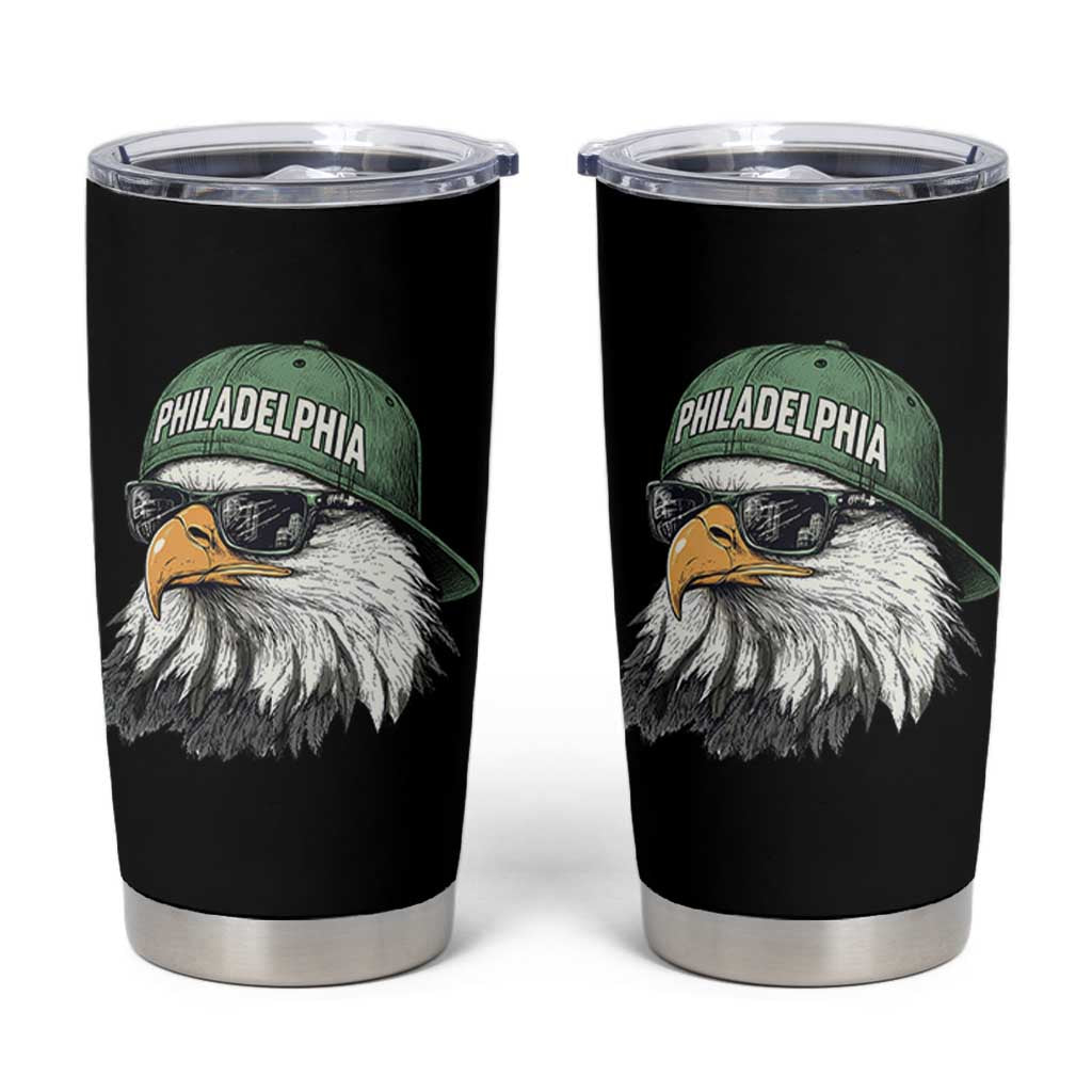 Philadelphia Fan Tumbler Cup Retro Eagle Sports Fan - Wonder Print Shop