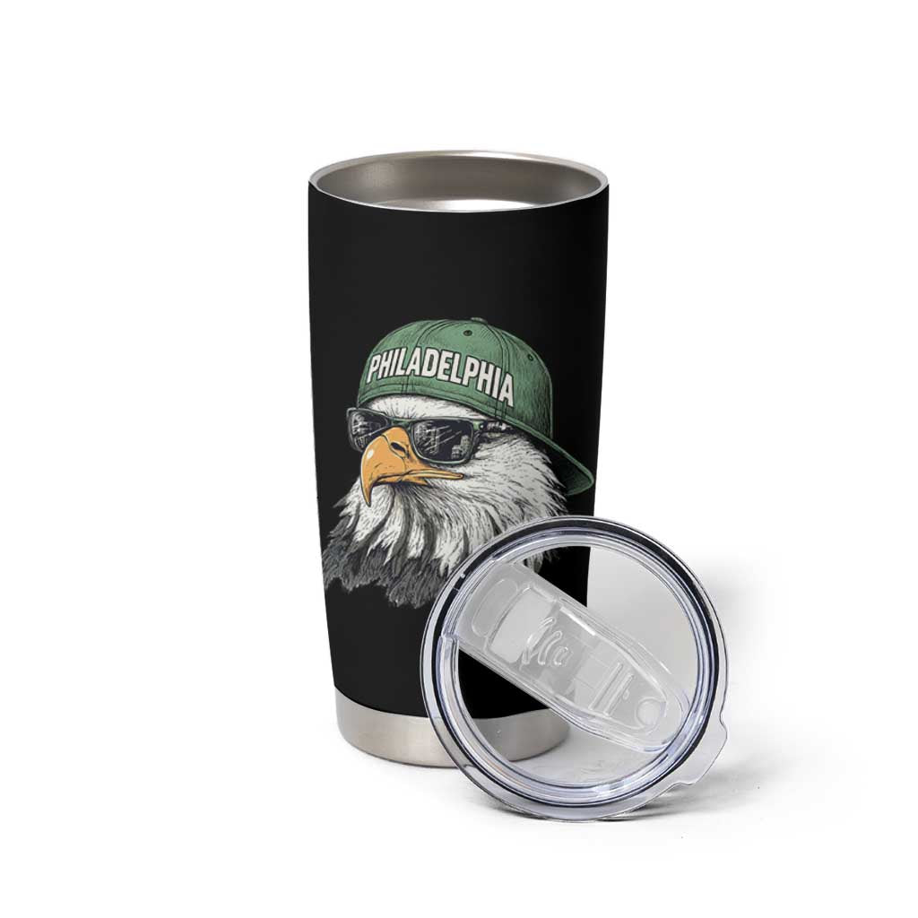 Philadelphia Fan Tumbler Cup Retro Eagle Sports Fan - Wonder Print Shop