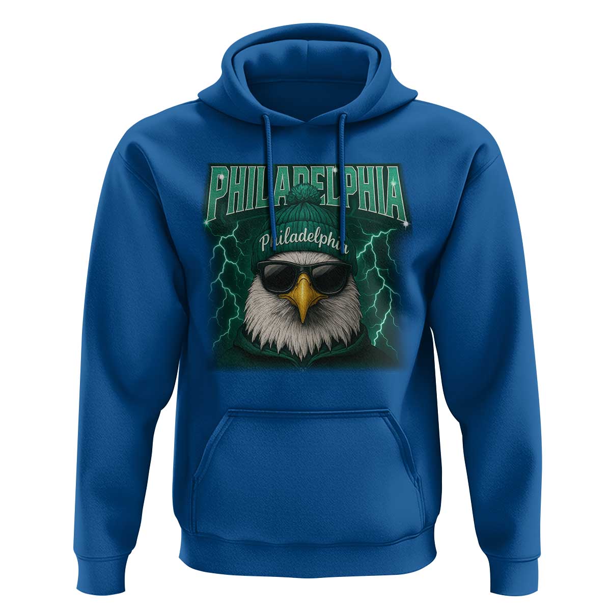 Philadelphia Fan Hoodie Retro Eagle Bootleg Sports Fan - Wonder Print Shop