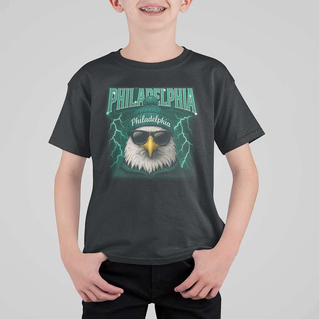 Philadelphia Fan T Shirt For Kid Retro Eagle Bootleg Sports Fan - Wonder Print Shop