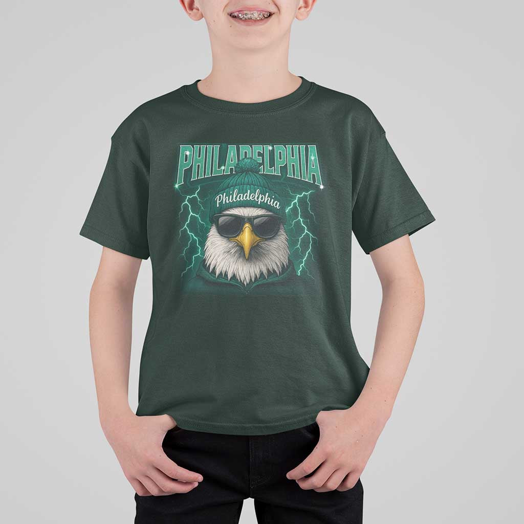 Philadelphia Fan T Shirt For Kid Retro Eagle Bootleg Sports Fan - Wonder Print Shop