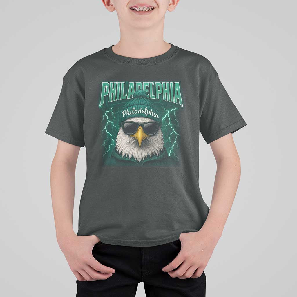 Philadelphia Fan T Shirt For Kid Retro Eagle Bootleg Sports Fan - Wonder Print Shop