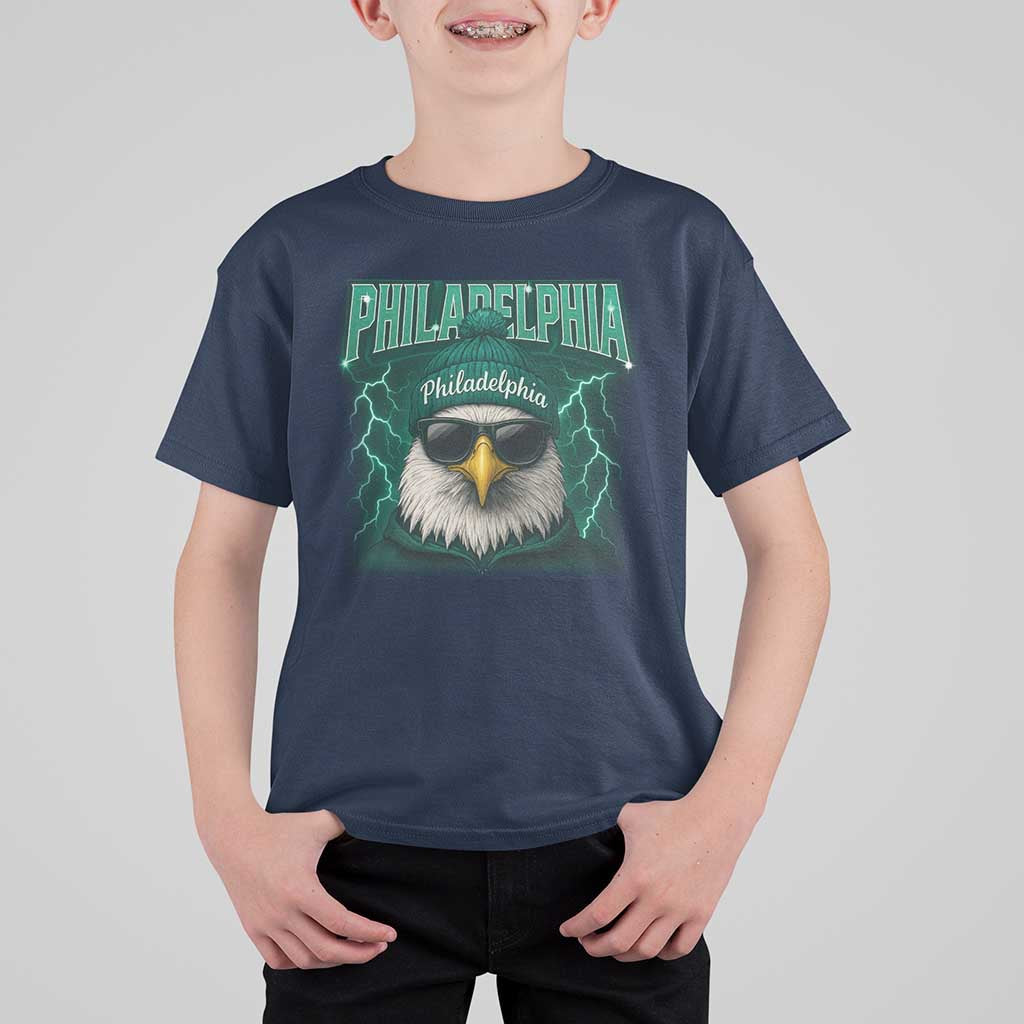 Philadelphia Fan T Shirt For Kid Retro Eagle Bootleg Sports Fan - Wonder Print Shop