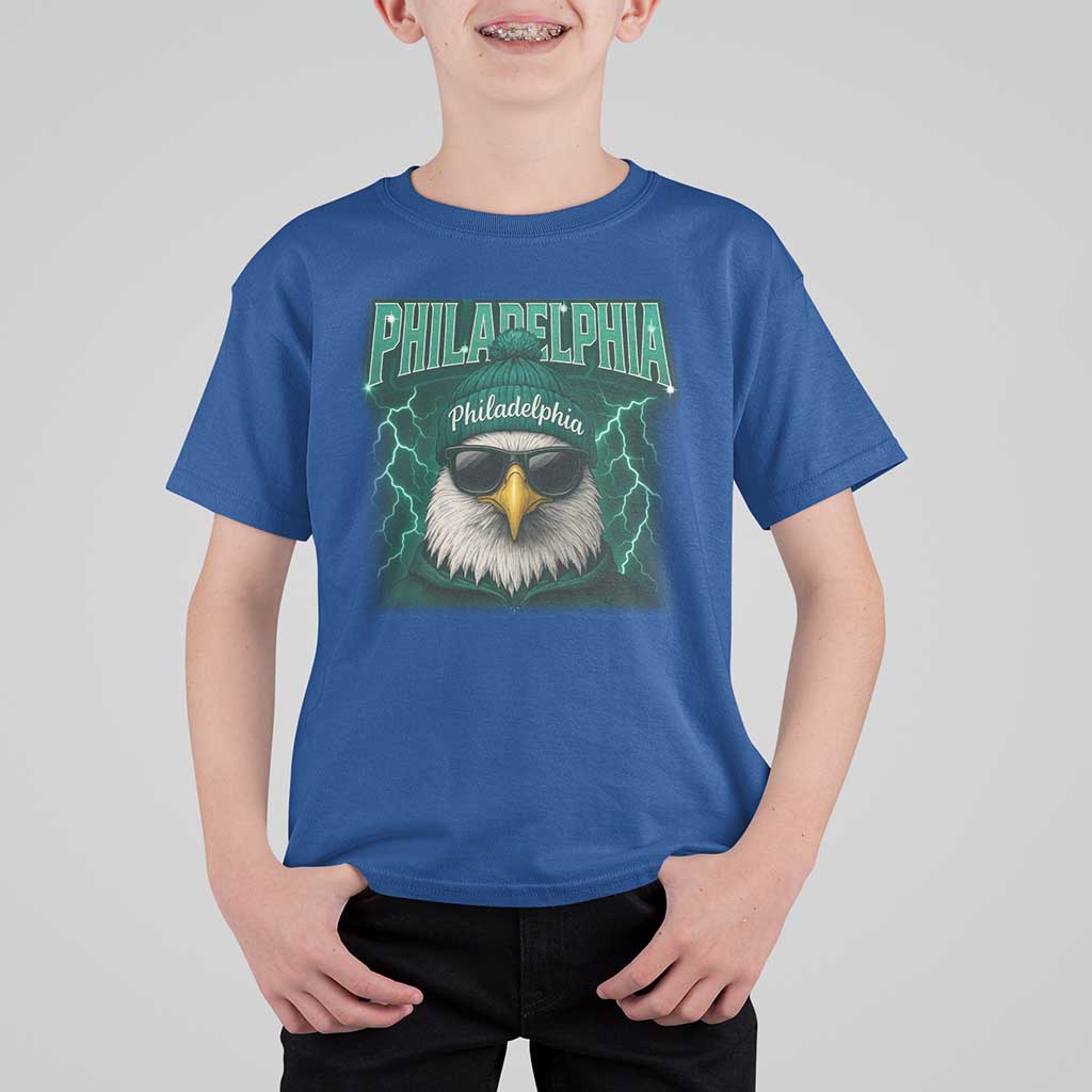 Philadelphia Fan T Shirt For Kid Retro Eagle Bootleg Sports Fan - Wonder Print Shop