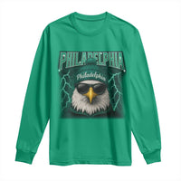 Philadelphia Fan Long Sleeve Shirt Retro Eagle Bootleg Sports Fan - Wonder Print Shop