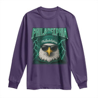 Philadelphia Fan Long Sleeve Shirt Retro Eagle Bootleg Sports Fan - Wonder Print Shop
