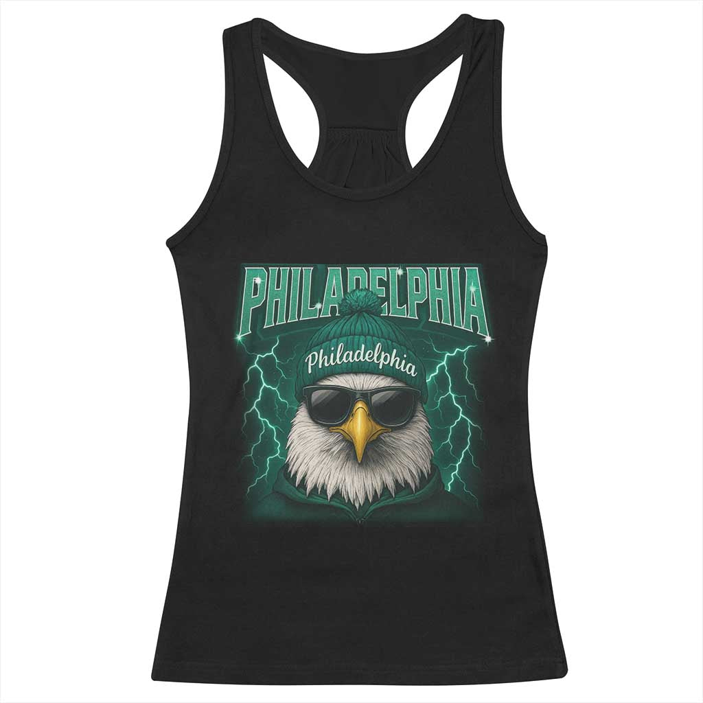 Philadelphia Fan Racerback Tank Top Retro Eagle Bootleg Sports Fan - Wonder Print Shop