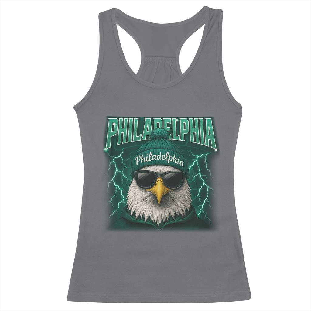 Philadelphia Fan Racerback Tank Top Retro Eagle Bootleg Sports Fan - Wonder Print Shop