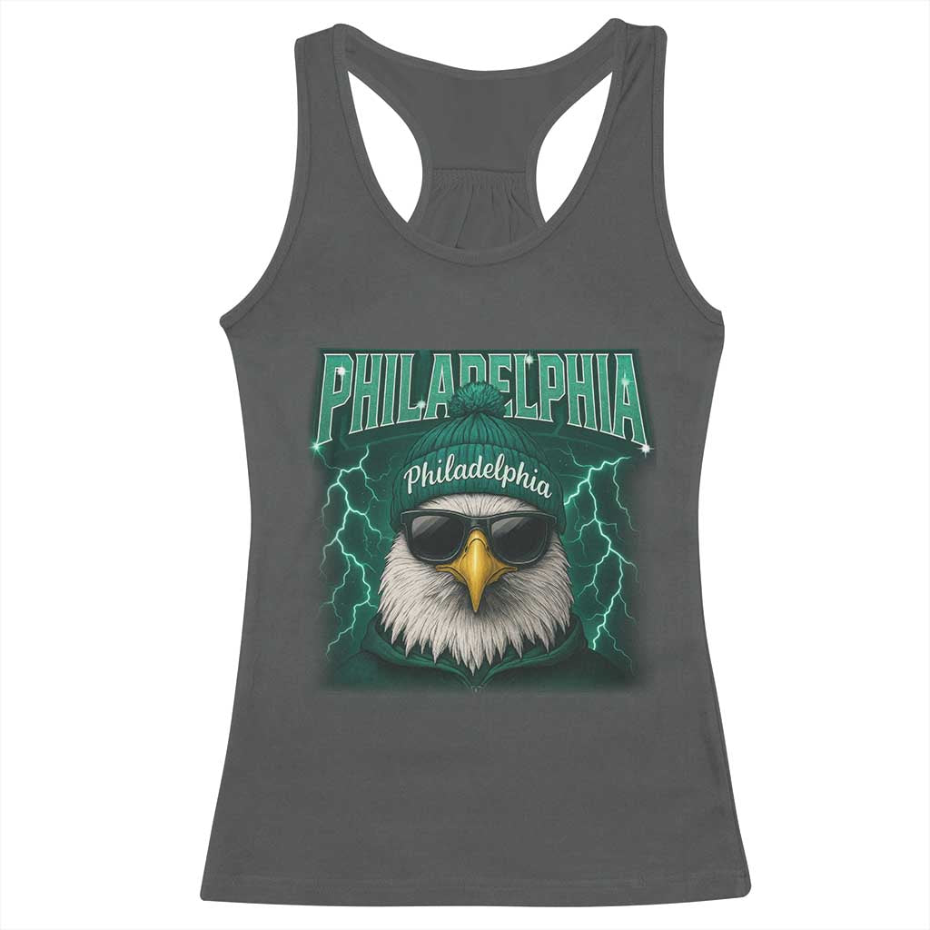 Philadelphia Fan Racerback Tank Top Retro Eagle Bootleg Sports Fan - Wonder Print Shop