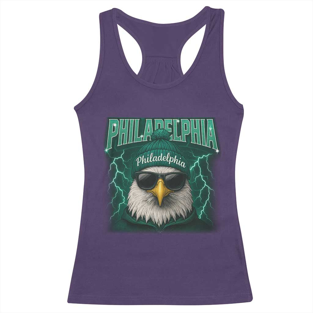 Philadelphia Fan Racerback Tank Top Retro Eagle Bootleg Sports Fan - Wonder Print Shop