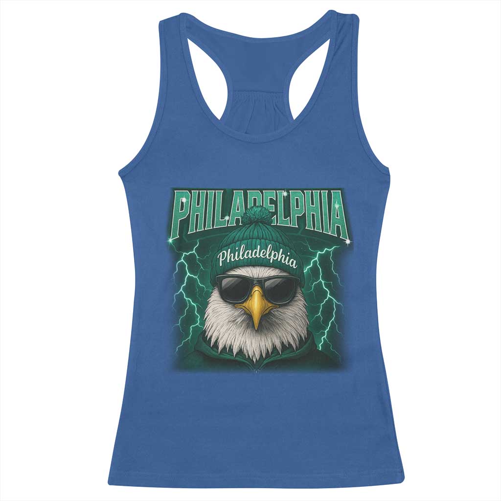 Philadelphia Fan Racerback Tank Top Retro Eagle Bootleg Sports Fan - Wonder Print Shop