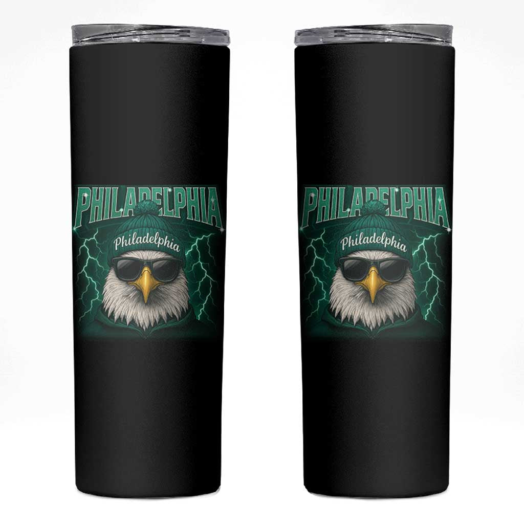 Philadelphia Fan Skinny Tumbler Retro Eagle Bootleg Sports Fan - Wonder Print Shop