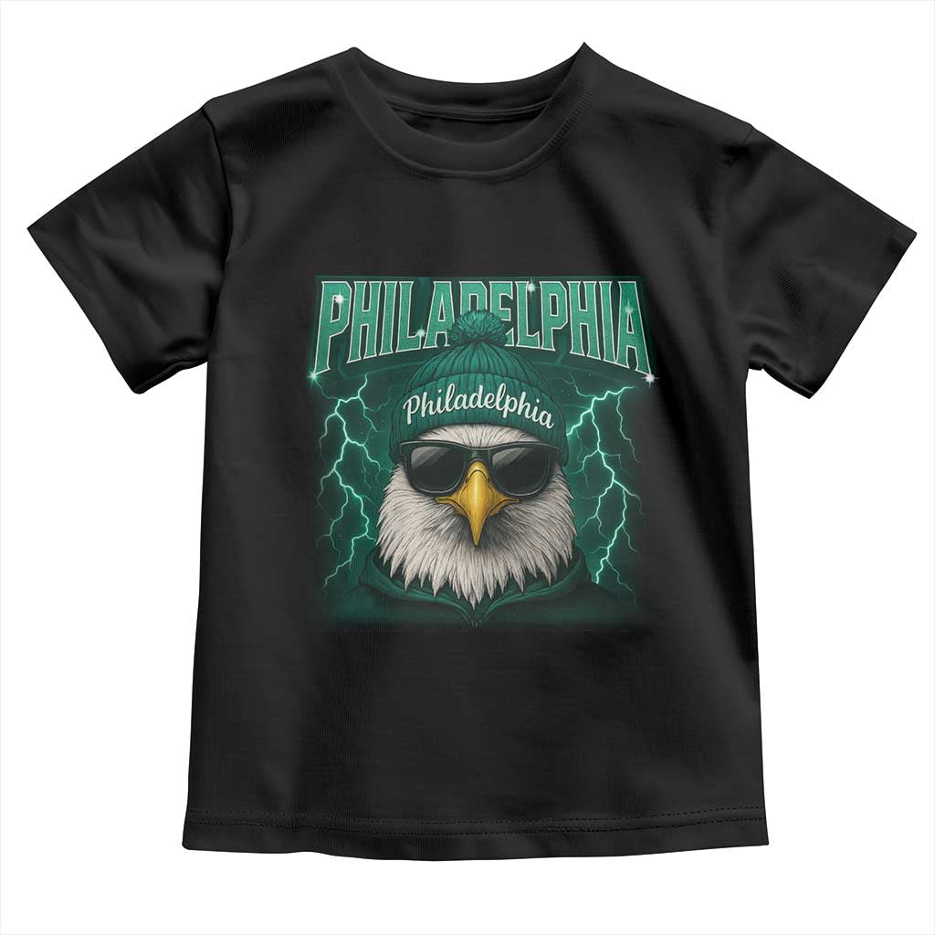 Philadelphia Fan Toddler T Shirt Retro Eagle Bootleg Sports Fan - Wonder Print Shop