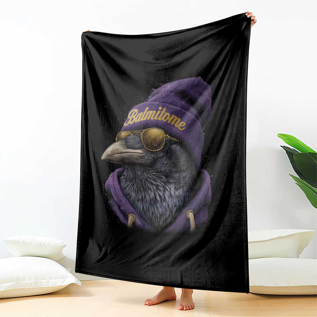 Baltimore Throw Blanket Vintage Maryland Edgar Allan Poe Raven Game Day - Wonder Print Shop