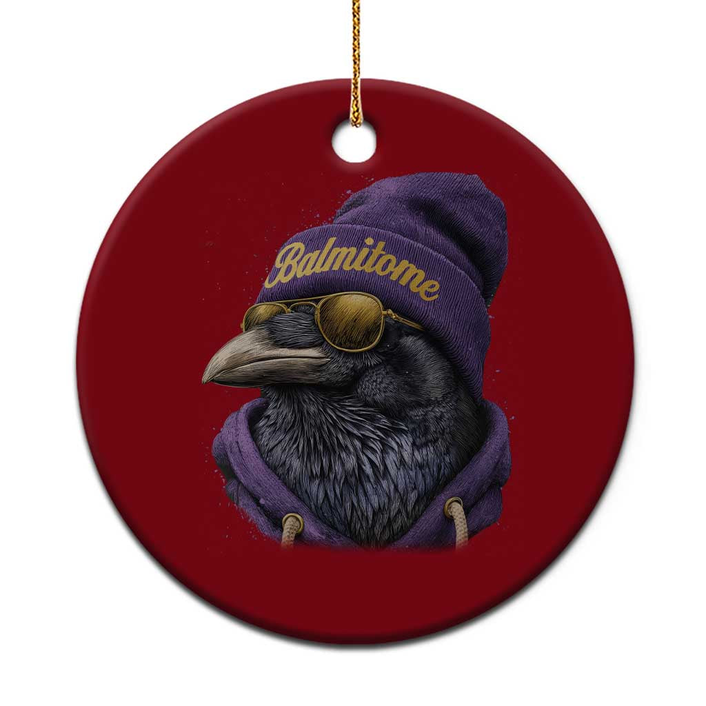 Baltimore Ceramic Ornament Vintage Maryland Edgar Allan Poe Raven Game Day - Wonder Print Shop