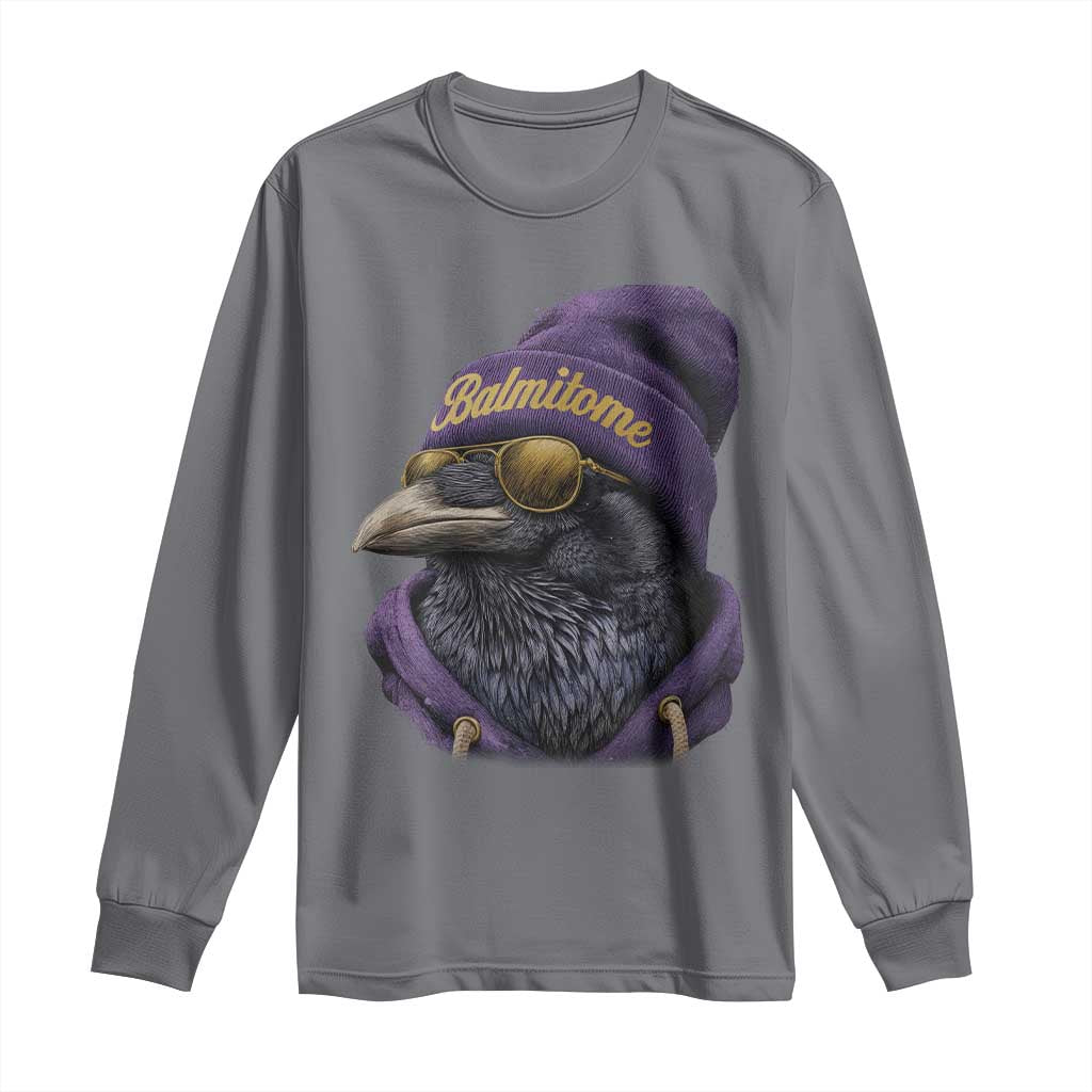 Baltimore Long Sleeve Shirt Vintage Maryland Edgar Allan Poe Raven Game Day - Wonder Print Shop