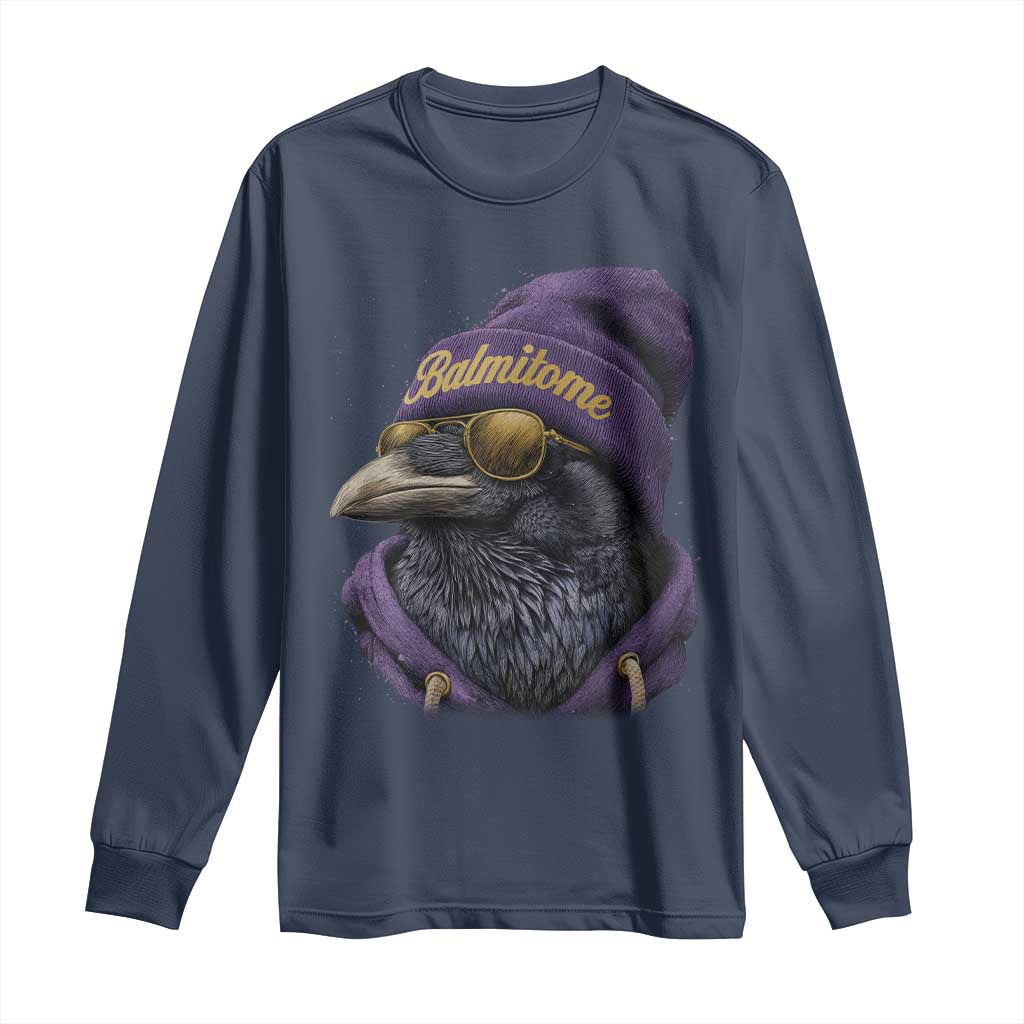 Baltimore Long Sleeve Shirt Vintage Maryland Edgar Allan Poe Raven Game Day - Wonder Print Shop