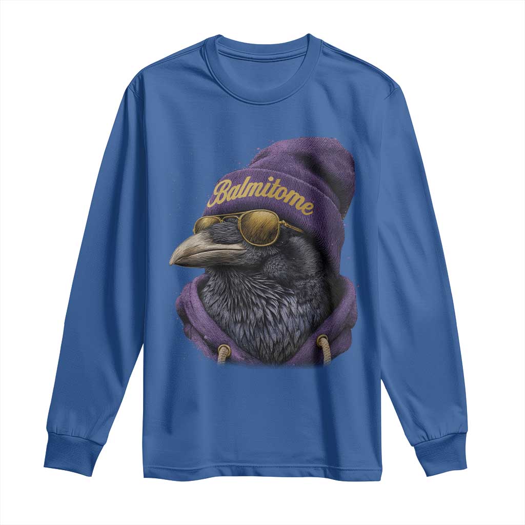 Baltimore Long Sleeve Shirt Vintage Maryland Edgar Allan Poe Raven Game Day - Wonder Print Shop