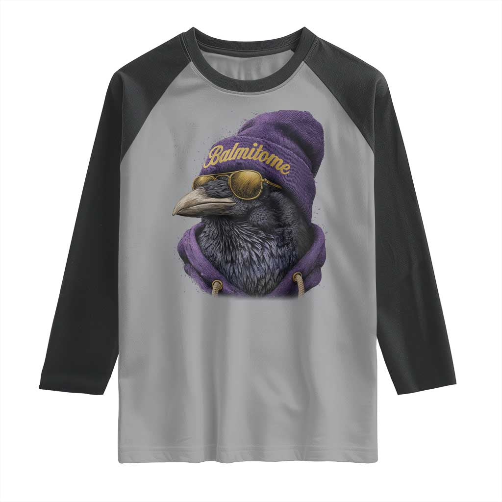 Baltimore Raglan Shirt Vintage Maryland Edgar Allan Poe Raven Game Day - Wonder Print Shop