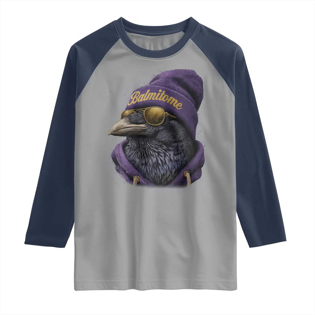 Baltimore Raglan Shirt Vintage Maryland Edgar Allan Poe Raven Game Day - Wonder Print Shop
