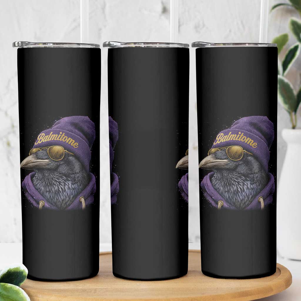 Baltimore Skinny Tumbler Vintage Maryland Edgar Allan Poe Raven Game Day - Wonder Print Shop