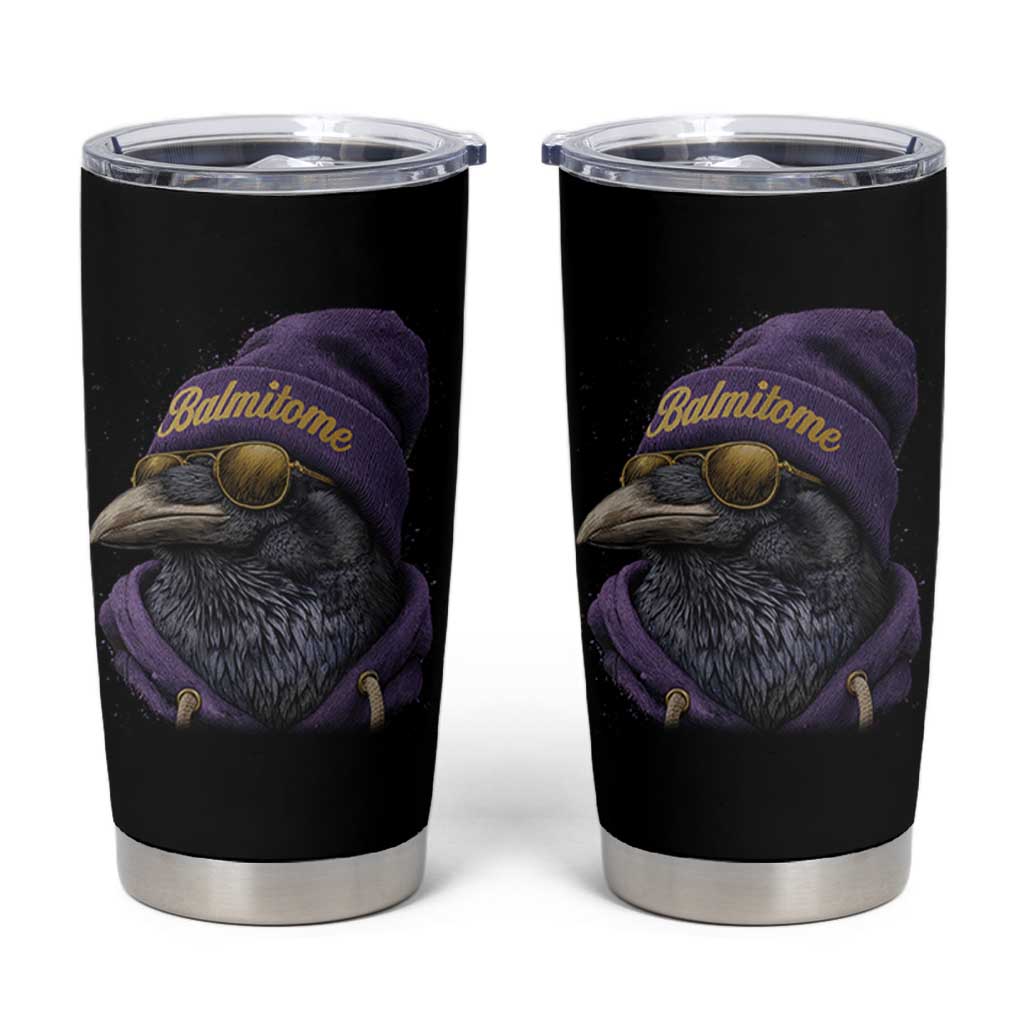 Baltimore Tumbler Cup Vintage Maryland Edgar Allan Poe Raven Game Day - Wonder Print Shop