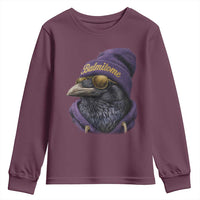 Baltimore Youth Sweatshirt Vintage Maryland Edgar Allan Poe Raven Game Day - Wonder Print Shop