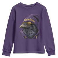 Baltimore Youth Sweatshirt Vintage Maryland Edgar Allan Poe Raven Game Day - Wonder Print Shop