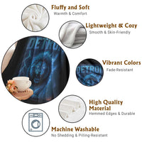 Retro Detroit Football Throw Blanket Love Lions Bootleg Vintage Rap Tee - Wonder Print Shop